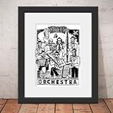 Quadro Poster Xilogravura 56x46cm