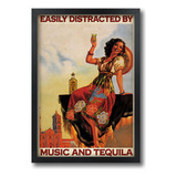 Quadro Propaganda Antiga Tequila