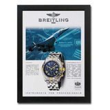 Quadro Relógio Breitling Avião Concorde Propaganda Original