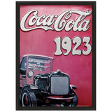 Quadro Retro Vintage 34x44 Moldura Placa Coca Cola Antiga