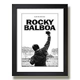 Quadro Rocky Balboa Filme Boxe Luta Stallone Decoracao Moldura Paspatur Pronto Para Pendurar