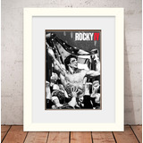 Quadro Rocky Balboa Stallone 56x46cm Vidro Paspatur W2803