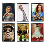Quadro Samba E Pagode Bezerra Cartola Rock Com Moldura A3