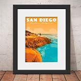 Quadro San Diego Califórnia 56x46cm Vidro