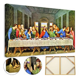 Quadro Santa Ceia Grande Tela Em Tecido Canvas Anti Reflexo