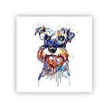 Quadro Schnauzer Dog Art Cachorro Cão Canvas 60x60cm