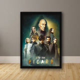 Quadro Serie Star Trek Picard A5 Moldura C Vidro
