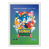 Quadro Sonic Origins Sega Mega Drive Japonês Retro 33x45cm