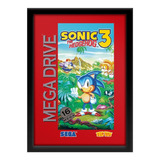 Quadro Sonic The Hedgehog 3 Mega Drive Tectoy 33 X 45 Cm