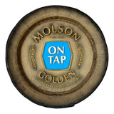 Quadro Tampa De Barril Molson Golden