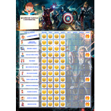 Quadro Tarefas Infantil A4 Ima Geladeira Tema Vingadores