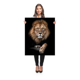 Quadro Tela Decorativo Leao