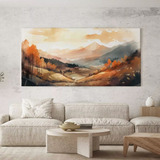 Quadro Tela Decorativo Paisagem Abstrato Colorido 150x80