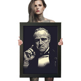 Quadro The Godfather O Poderoso Chefão Arte Poster 60x42 A2
