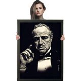 Quadro The Godfather O Poderoso Chefão Arte Poster 84x60 A1