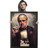 Quadro The Godfather O Poderoso Chefão Arte Poster Moldu A1