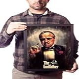 Quadro The Godfather O Poderoso Chefão Arte Poster Moldurado