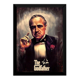 Quadro The Godfather O Poderoso Chefão Arte Poster Moldurado