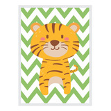 Quadro Tiger Verde 27x37cm Kapos