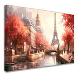 Quadro Torre Eifell Paris Pintura Luxo Moderno 60x90cm