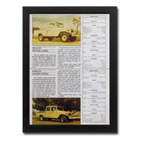 Quadro Toyota Bandeirante 1984 Com Ficha Técnica De Revista