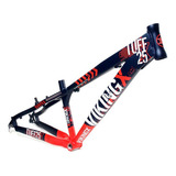 Quadro Vikingx Tuff X 25 Aro 26 Aluminio Dirt Jump Bike Cor Roxo laranja