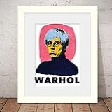 Quadro Warhol Pop Art 56x46cm Vidro