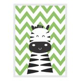 Quadro Zebra Verde 27x37cm Kapos