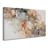 Quadros Abstratos Decoração De Parede 1 Peça Canvas Cor Preto Ecodecor 5557