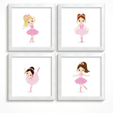 Quadros C Moldura Quarto Infantil Bebê Bailarina Menina Kit