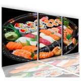 Quadros Decorativo Barca De Sushi Comida 120x60 Lindo N4