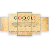 Quadros Decorativo Google Antigo 128x60 Lindo