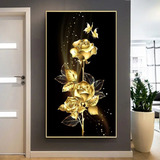 Quadros Decorativo Grande Flor Dourada Imagem Linda Sala Hd