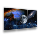 Quadros Decorativo Lua Espaço Sideral 120x60