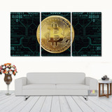 Quadros Decorativo Moeda Bitcoin