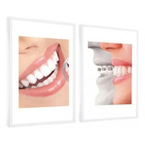 Quadros Decorativo Odontologia Sorrisos Dentes Moldura