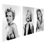 Quadros Decorativos 3 Peças Marilyn Monroe