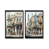 Quadros Decorativos Fachadas Arte Digital Inéditos 2 50x40