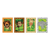Quadros Decorativos Festa Safari 04 Unidades Festcolor