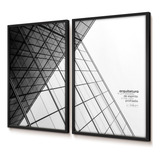 Quadros Decorativos Kit Cinza Salas 50x70 Frase Le Corbusier