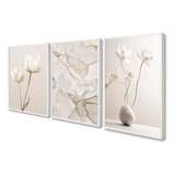 Quadros Decorativos Luxo Sala Abstrato Flores Orquídea Boho