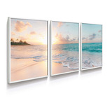 Quadros Decorativos Mar Paisagem Quarto Casal Sala Moderno