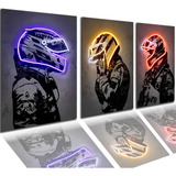 Quadros Decorativos Neon Motociclista