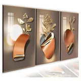 Quadros Decorativos Nordic Dourado