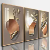 Quadros Decorativos Nordic Dourado