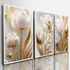 Quadros Decorativos Sala Flores Tulipas Brancas Gold Flor 4k