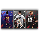 Quadros Neymar Cristiano Ronaldo Messi Futebol Decoração