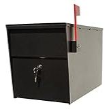Qualarc LSLM-2000 LetterSentry Caixa De Correio à Prova De Ferrugem- Preta- 49-5- P X 10- L X 15- A