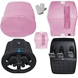 Qualicapas Kit De Capas Protetoras Rosa Para Volante Base E Pedais G25 G27 G29 G920 G923 Simulador Gamer Logitech