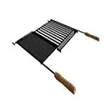 Qualinox 775021 Grelha Esmaltada Para Churrasco Peixe Carne Chapa Auxiliar Cor Preto Aço
